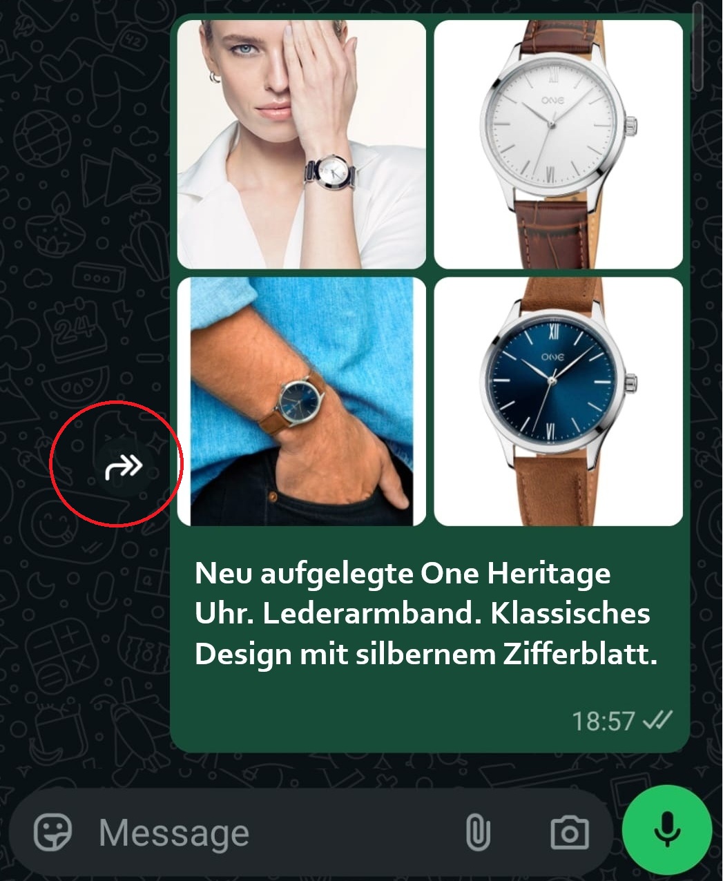 Einen Artikel von WhatsApp an Kukus senden 1